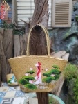 Túi xách cỏ bàng - áo dài Việt Nam (dài 45cm, cao 26cm, rộng 12cm, quai 26cm)