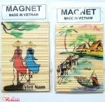 Magnet lưu niệm phong cảnh Việt Nam bằng mành tre (4cm x 9cm) - Lốc 5 miếng