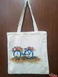 Túi Canvas vẽ - Xe đạp (38cm x 40cm)