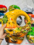 Bình chày sơn mài a còng @ vẽ cảnh Việt Nam