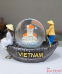 Quả cầu thủy tinh địa danh và biểu tượng Việt Nam 4x6cm