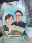 Tranh cát chân dung khung hình khuyết - kích thước 25x29