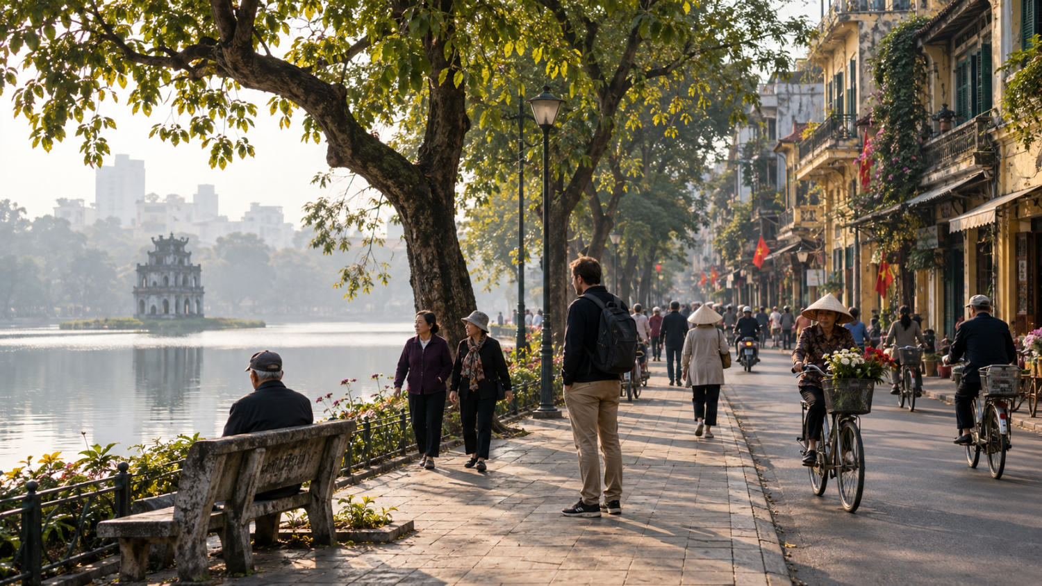 Hanoi’s quiet morning by the lake 9