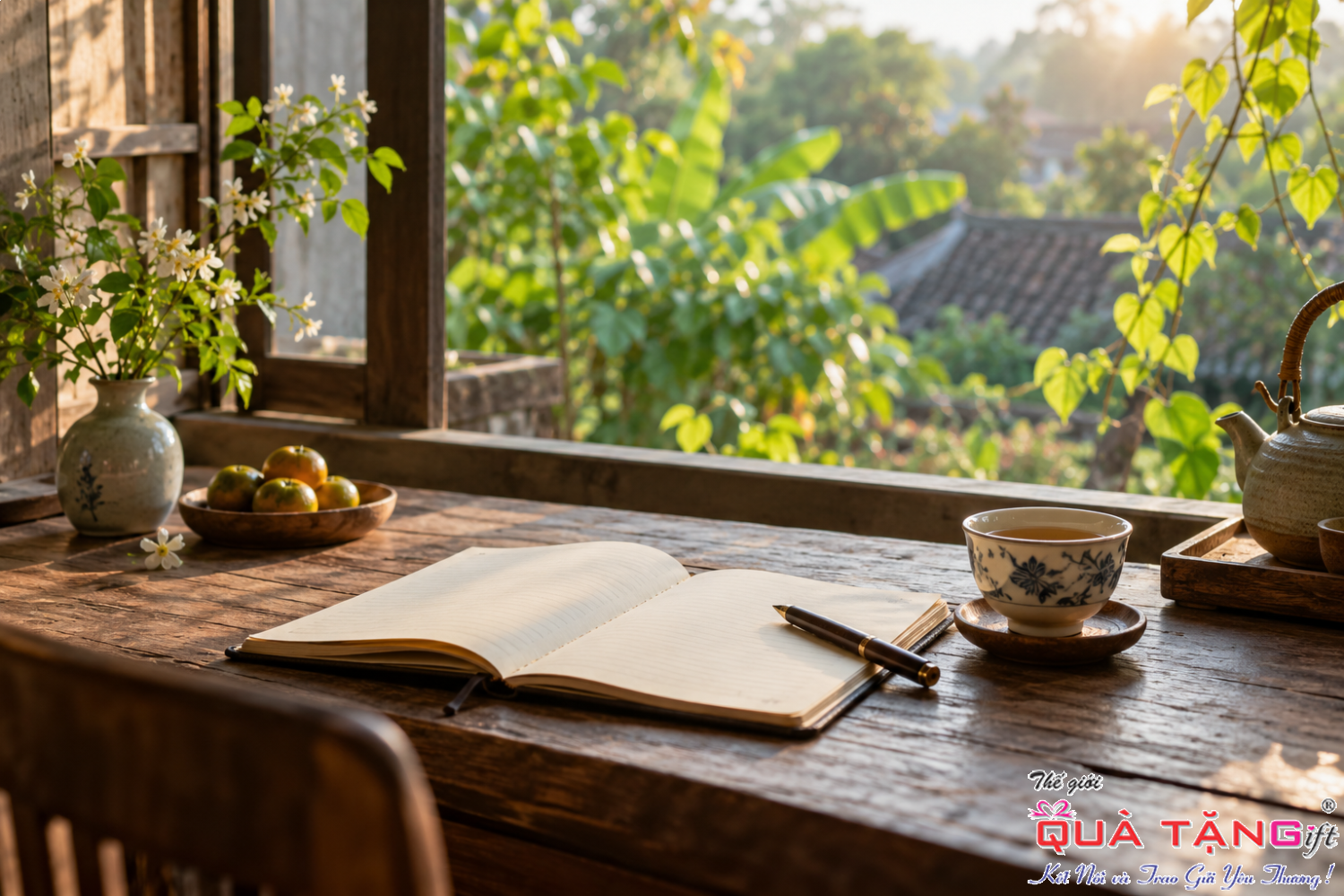 Notebook, tea, and morning wisdom 2