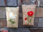 Túi cỏ bàng dây đeo thêu hoa nhỏ xinh (10cm x 20cm)