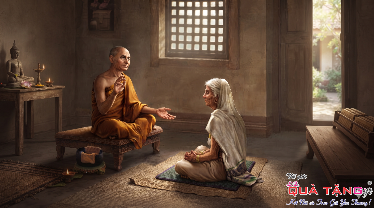 Thiền sư và bà lão