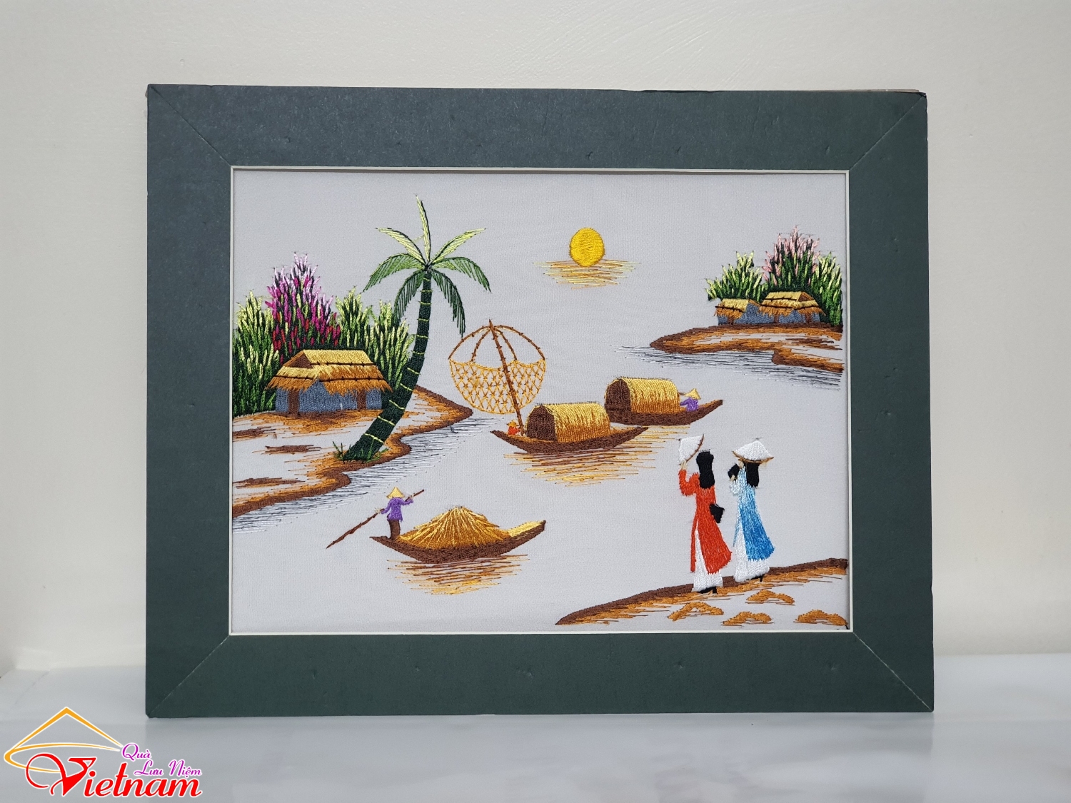 tranh theu luu niem doi do chai ca